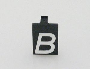 INSERT - SINGLE, FOR PUSH BUTTON TYPE 7069, WHITE CHARACTER  (B)