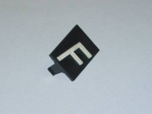 INSERT - SINGLE, FOR PUSH BUTTON TYPE 7069, WHITE CHARACTER  (F)