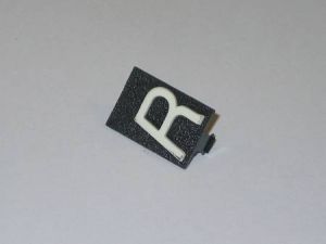 INSERT - SINGLE, FOR PUSH BUTTON TYPE 7069, WHITE CHARACTER  (R)