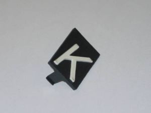 INSERT - SINGLE, FOR PUSH BUTTON TYPE 7069, WHITE CHARACTER  (K)