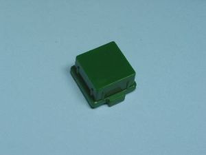 PRESSEL - FOR 7069 TYPE PUSH BUTTON, SQUARE, PLASTIC, GREEN
