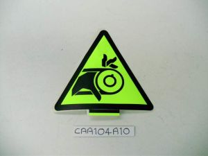 SHEAVE/SPROCKET HAZARD SAFETY NOTICE