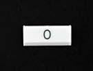 PRESSEL - FOR LM PUSH BUTTON, DOUBLE,  PLASTIC, WHITE, HORIZONTAL, L/H (MRK 0 W/O OTIS LOGO)