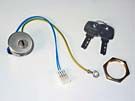 KEYSWITCH - SATIN CHROME, 24V, KEY TRAPPED, SPRING RETURN (DOM SH2), WIRING WITH 2 WAGO CONNECTORS