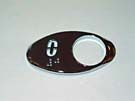 CHICKLET - FOR GEN 2, OVAL, CHROME MIRROR,  W/BRAILLE (MRK 0 ON L/H)
