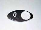 CHICKLET - FOR GEN 2, OVAL, CHROME SATIN,  W/BRAILLE (MRK G ON L/H)