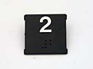 CHICKLET - FOR SUBS MODEL PUSH BUTTON, BLACK, SQUARE, W/BRAILLE  (WHITE MRK 2) FITS INTO MAA471AM1