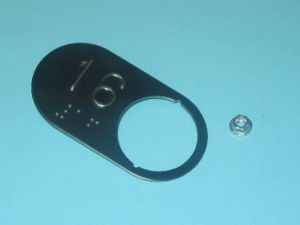CHICKLET - FOR GEN 2 PREMIER, S/S BLACK BACKROUND W/BRAILLE (MRK 16 ON L/H)