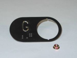 CHICKLET - FOR GEN 2 PREMIER, S/S BLACK BACKROUND W/O BRAILLE   (MRK G ON L/H)