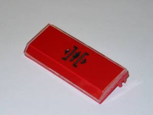 PRESSEL - FOR LM PUSH BUTTON, DOUBLE, PLASTIC, RED, HORIZONTAL (MRK DO)