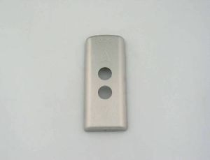 FACE PLATE FOR DOUBLE HALL BUTTON - BRUSHED S/S, W/O OTIS LOGO W/O UP/DOWN ARROWS