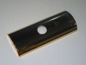 FACE PLATE FOR SINGLE HALL BUTTON - BRASS, OTIS LOGO WITH UP ARROW (SCREW FIXINGS)