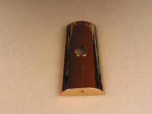 FACE PLATE FOR SINGLE HALL BUTTON - BRASS, OTIS LOGO WITH DOWN ARROW (SCREW FIXINGS)