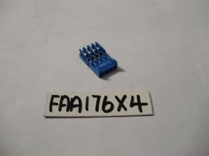 CONNECTOR, FEMALE 4-CHANNEL,PITCH 2.54