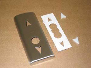 FACE PLATE - INC. HALL LANTERN, BRUSHED S/S, SINGLE DOWN ARROW