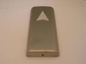 FACE PLATE - FOR VERTICAL HALL LANTERN, BRUSHED S/S, SINGLE UP ARROW