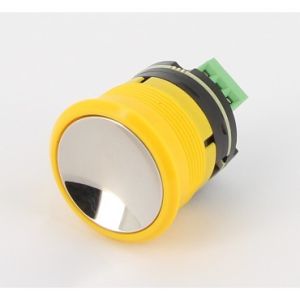 PUSH BUTTON - TYPE CMOS, CHROME, S/S, YELLOW HALO NON ILLUM. ALARM