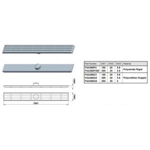 GIB - SUPPLE, FOR FO237 SHOE (200MM L, 25MM W, 4MM T ) -