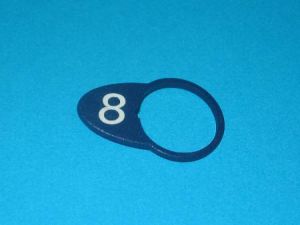 CHICKLET - BLUE WITH WHITE LEGEND (MRK 8 ON L/H), FOR CRESCENDO /MEZZO/ALTO BUTTONS