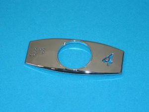 CHICKLET - CHROME, S/S, W/BRAILLE (MRK 4 ON R/H)