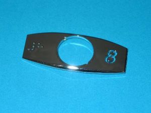 CHICKLET - CHROME, S/S, W/BRAILLE (MRK 8 ON R/H)