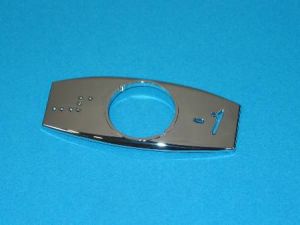 CHICKLET - CHROME, S/S, W/BRAILLE (MRK -1 ON R/H)
