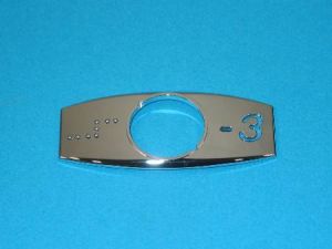CHICKLET - CHROME, S/S, W/BRAILLE (MRK -3 ON R/H)