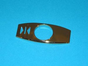 CHICKLET - BRASS, S/S, W/O BRAILLE (MRK DOOR CLOSE SYMBOL ON L/H)