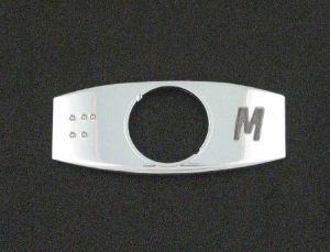 CHICKLET - CHROME, S/S, W/BRAILLE (MRK M ON R/H)