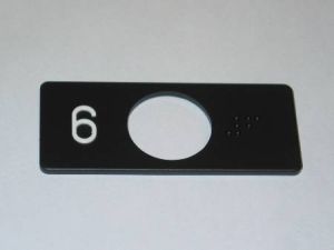 CHICKLET - PUBLIC, FOR COP EN81-70, MRK 6 ON L/H, WITH BRAILLE