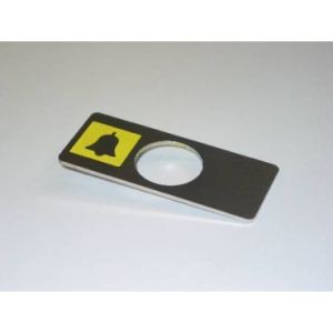 CHICKLET STAINLESS STEEL (VR) W/O BRAILLE ALARM SYMBOL (ALB)
