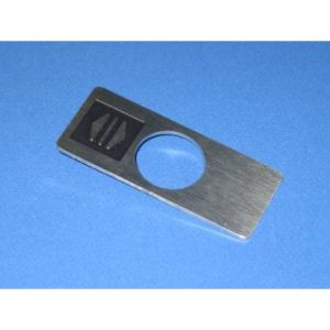 CHICKLET STAINLESS STEEL (VR) W/O BRAILLE DOOR OPEN (DOB)