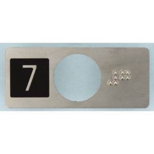 CHICKLET STAINLESS STEEL (VR) WITH BRAILLE 7
