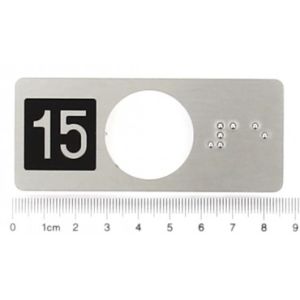 CHICKLET STAINLESS STEEL (VR) WITH BRAILLE 15