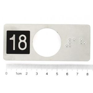 CHICKLET STAINLESS STEEL (VR) WITH BRAILLE 18