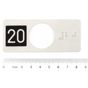CHICKLET STAINLESS STEEL (VR) WITH BRAILLE 20