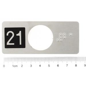 CHICKLET STAINLESS STEEL (VR) WITH BRAILLE 21
