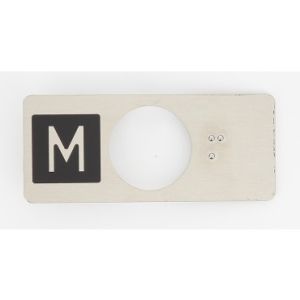 CHICKLET STAINLESS STEEL (VR) WITH BRAILLE M