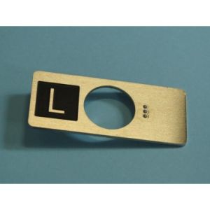 CHICKLET STAINLESS STEEL (VR) WITH BRAILLE L