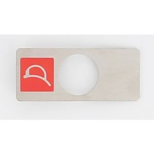 CHICKLET STAINLESS STEEL (VR) W/O BRAILLE EFS (Emergency Fireman Service)