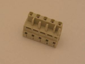 CONNECTOR - WAGO, HEADER,  5WAY, W/O CABLE TIE BRACKET