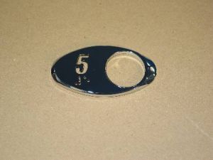 CHICKLET - FOR GEN 2, OVAL, CHROME MIRROR, W/BRAILLE (MRK 5 ON L/H)
