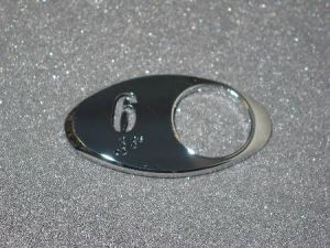 CHICKLET - FOR GEN 2, OVAL, CHROME MIRROR,  W/BRAILLE (MRK 6 ON L/H)