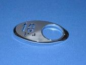 CHICKLET - FOR GEN 2, OVAL, CHROME MIRROR,  W/BRAILLE (MRK 10 ON L/H)