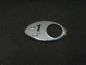 CHICKLET - FOR GEN 2, OVAL, CHROME MIRROR,  W/BRAILLE (MRK -1 ON L/H)