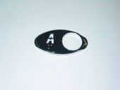 CHICKLET - FOR GEN 2, OVAL, CHROME MIRROR, W/BRAILLE (MRK A ON L/H)