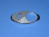 CHICKLET - FOR GEN 2, OVAL, CHROME MIRROR,  W/BRAILLE (MRK K ON L/H)
