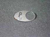 CHICKLET - FOR GEN 2, OVAL, CHROME MIRROR,  W/BRAILLE (MRK P ON L/H)