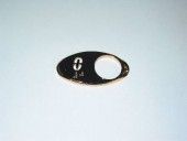 CHICKLET - FOR GEN 2, OVAL, MIRROR GOLD,  W/BRAILLE (MRK 0 ON L/H)