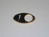 CHICKLET - FOR GEN 2, OVAL, MIRROR GOLD,  W/BRAILLE (MRK 1 ON L/H)